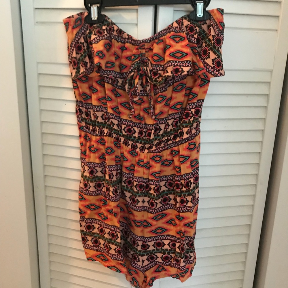 Strapless romper
